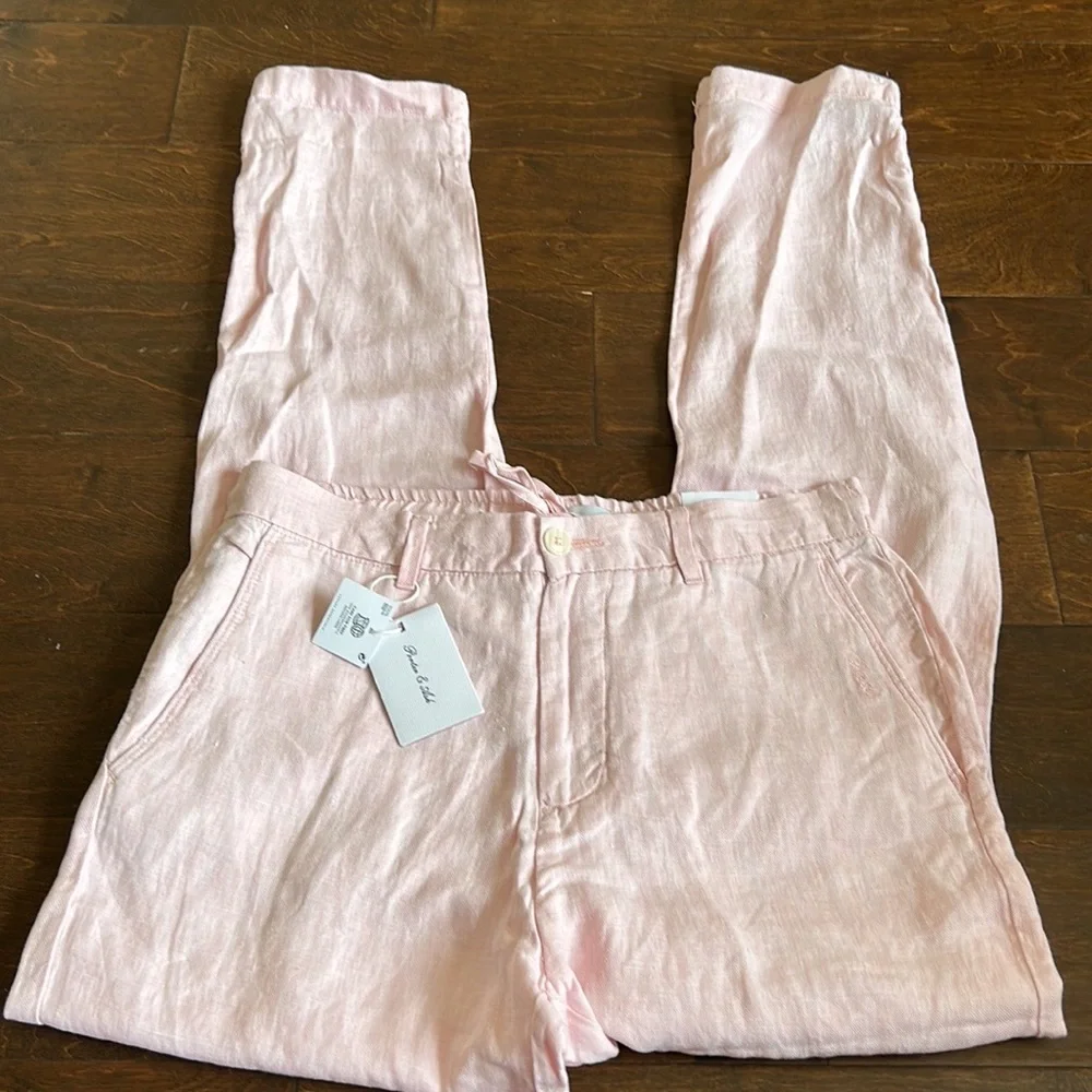 Porter & Ash Mens Chino Linen Biodegradable sustainable Pants Pink